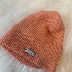 NEFF peach, beanie, hat, like new